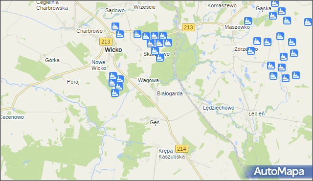 mapa Białogarda, Białogarda na mapie Targeo