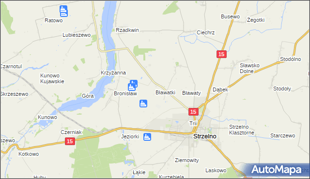 mapa Bławatki, Bławatki na mapie Targeo