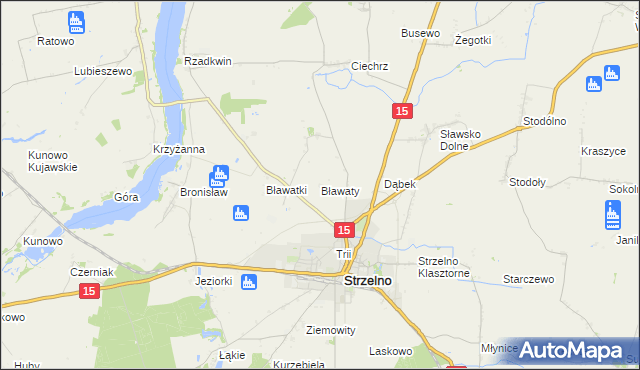 mapa Bławaty, Bławaty na mapie Targeo