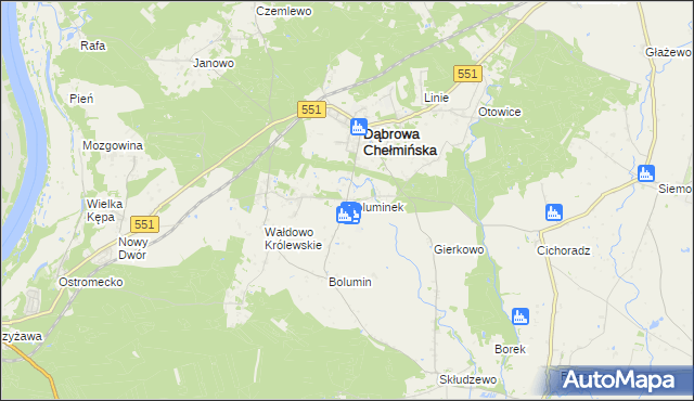 mapa Boluminek, Boluminek na mapie Targeo