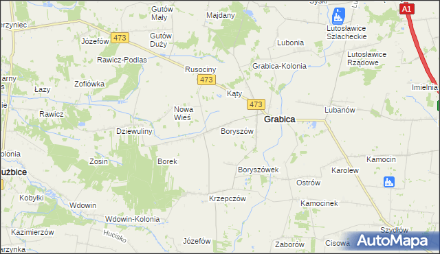 mapa Boryszów, Boryszów na mapie Targeo