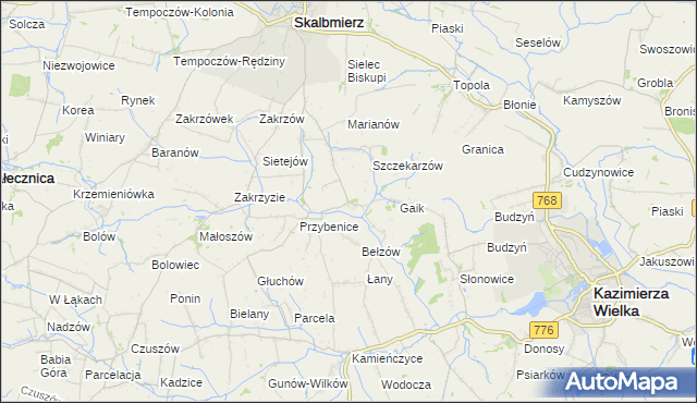 mapa Boszczynek, Boszczynek na mapie Targeo