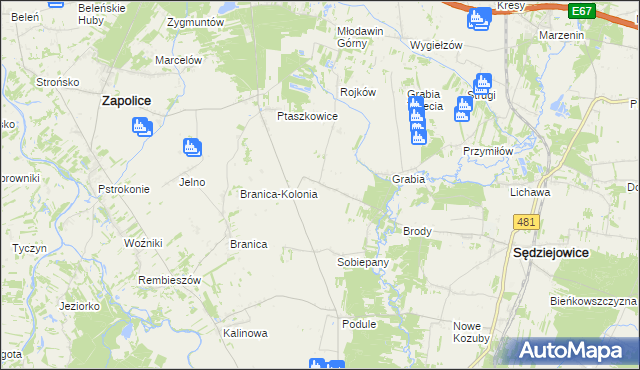 mapa Brzeski gmina Sędziejowice, Brzeski gmina Sędziejowice na mapie Targeo