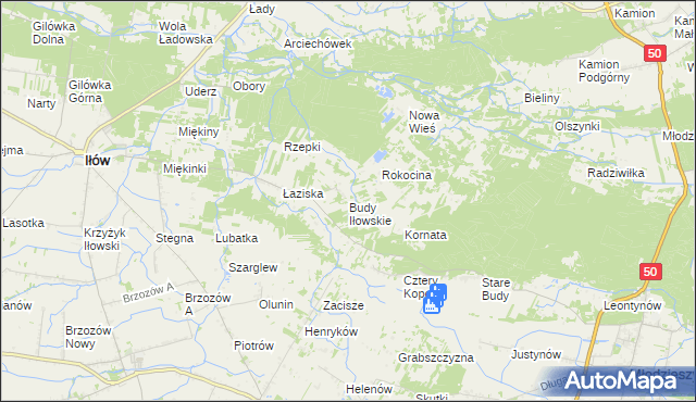 mapa Budy Iłowskie, Budy Iłowskie na mapie Targeo