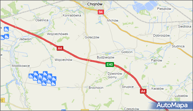 mapa Budziwojów, Budziwojów na mapie Targeo