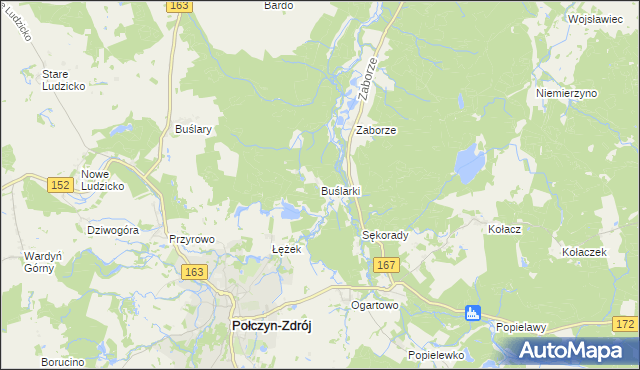 mapa Buślarki, Buślarki na mapie Targeo