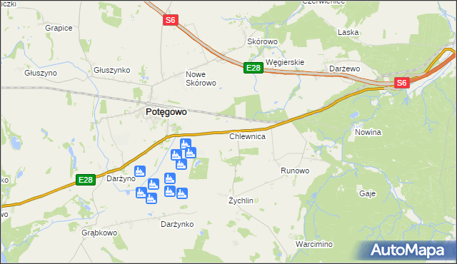 mapa Chlewnica, Chlewnica na mapie Targeo