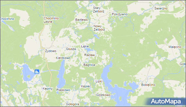 mapa Chróstowo gmina Polanów, Chróstowo gmina Polanów na mapie Targeo