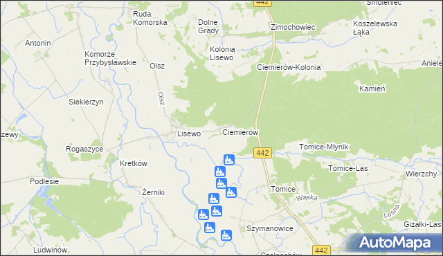 mapa Ciemierów, Ciemierów na mapie Targeo