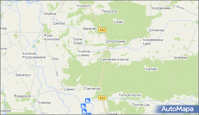 mapa Ciemierów-Kolonia, Ciemierów-Kolonia na mapie Targeo