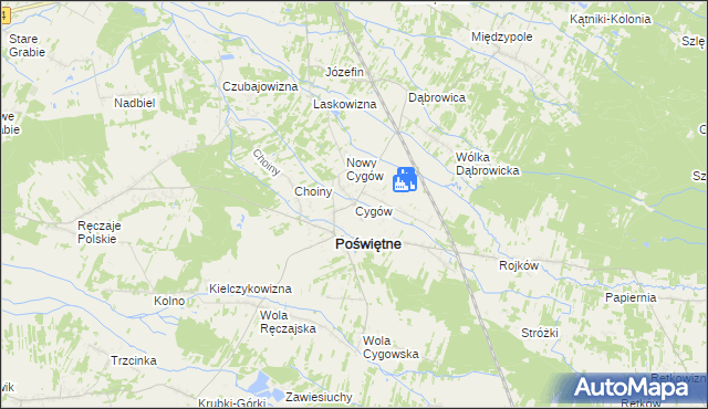 mapa Cygów, Cygów na mapie Targeo