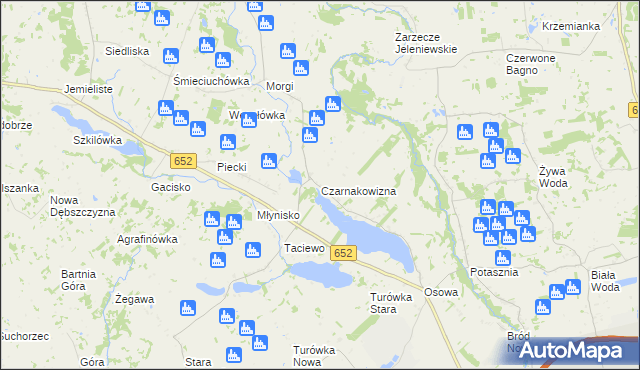 mapa Czarnakowizna, Czarnakowizna na mapie Targeo