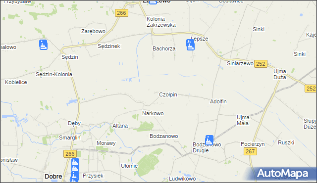 mapa Czołpin, Czołpin na mapie Targeo