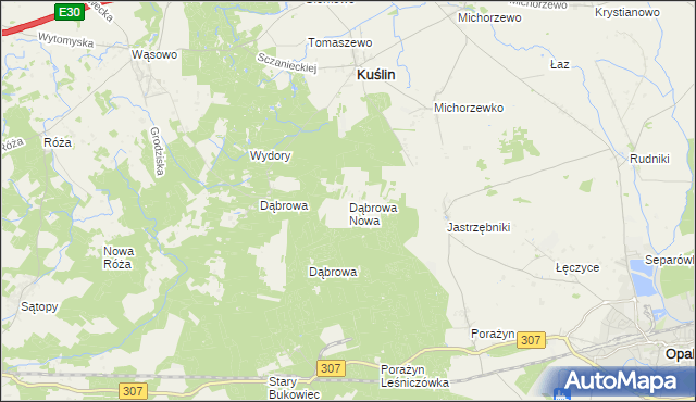 mapa Dąbrowa Nowa, Dąbrowa Nowa na mapie Targeo