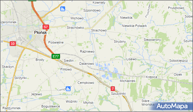 mapa Dalanówek, Dalanówek na mapie Targeo