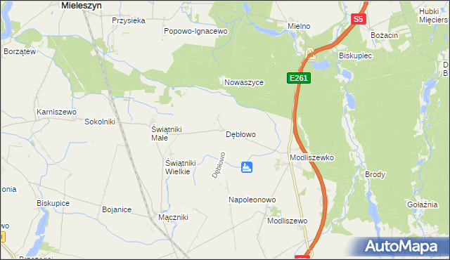 mapa Dębłowo, Dębłowo na mapie Targeo