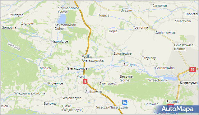 mapa Dmosice, Dmosice na mapie Targeo