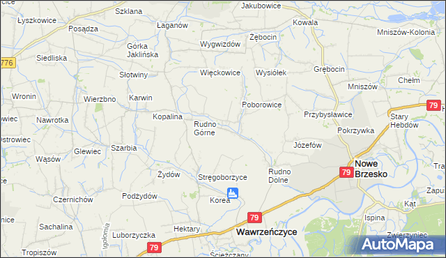 mapa Dobranowice gmina Igołomia-Wawrzeńczyce, Dobranowice gmina Igołomia-Wawrzeńczyce na mapie Targeo