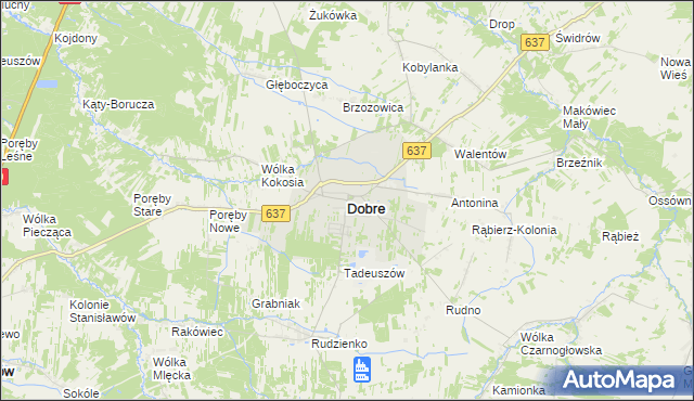 mapa Dobre powiat miński, Dobre powiat miński na mapie Targeo