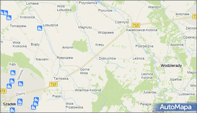 mapa Dobruchów, Dobruchów na mapie Targeo