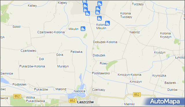 mapa Dobużek, Dobużek na mapie Targeo