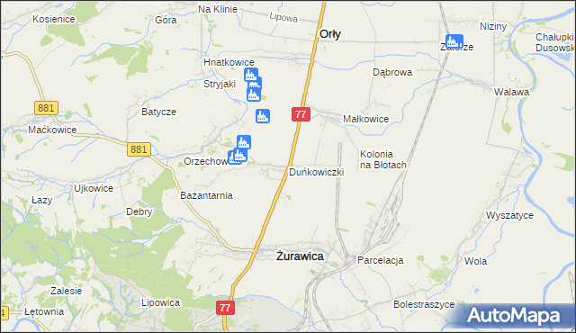 mapa Duńkowiczki, Duńkowiczki na mapie Targeo