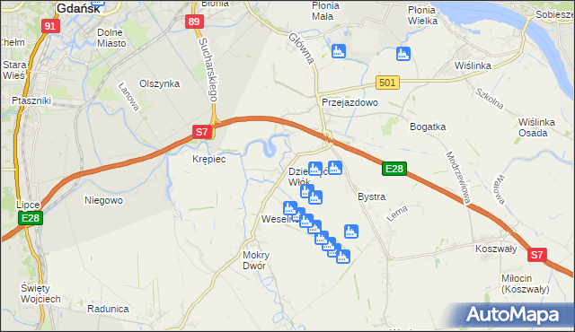 mapa Dziewięć Włók, Dziewięć Włók na mapie Targeo