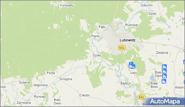 mapa Dziwy, Dziwy na mapie Targeo