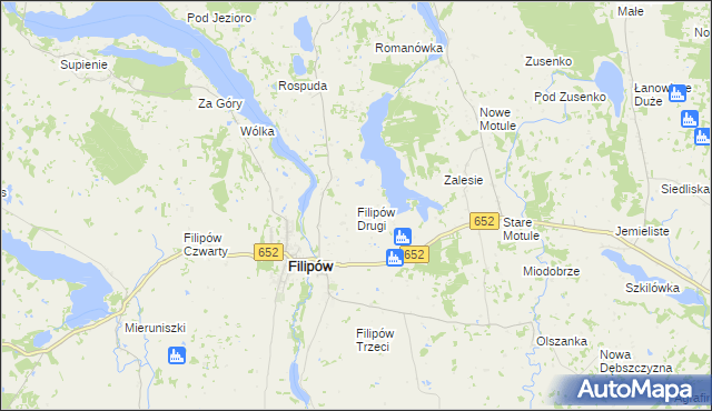 mapa Filipów Drugi, Filipów Drugi na mapie Targeo