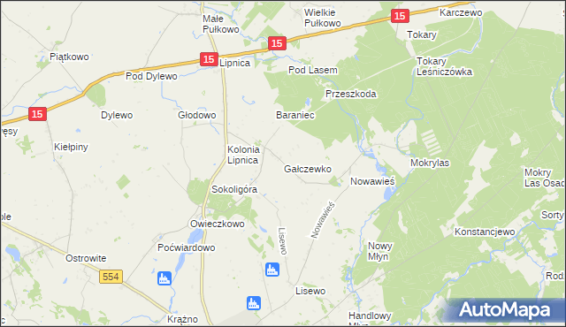 mapa Gałczewko, Gałczewko na mapie Targeo