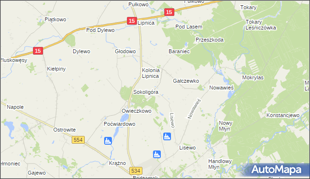 mapa Gałczewo, Gałczewo na mapie Targeo