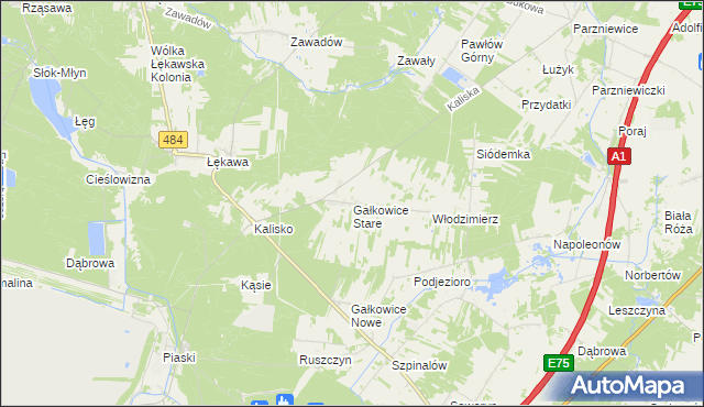 mapa Gałkowice Stare, Gałkowice Stare na mapie Targeo