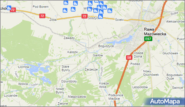 mapa Garłów, Garłów na mapie Targeo