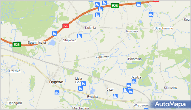 mapa Gąskowo, Gąskowo na mapie Targeo