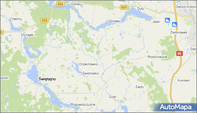 mapa Giże gmina Olecko, Giże gmina Olecko na mapie Targeo