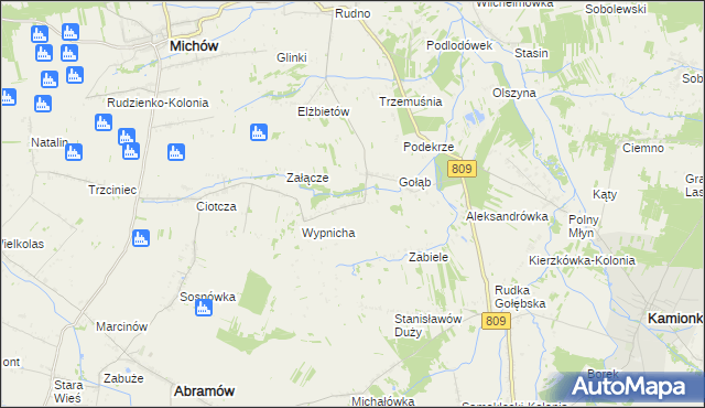 mapa Gołąb-Kolonia, Gołąb-Kolonia na mapie Targeo