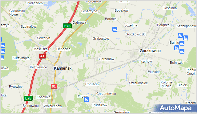 mapa Gorzędów, Gorzędów na mapie Targeo