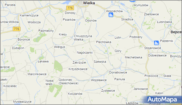 mapa Gorzków gmina Kazimierza Wielka, Gorzków gmina Kazimierza Wielka na mapie Targeo
