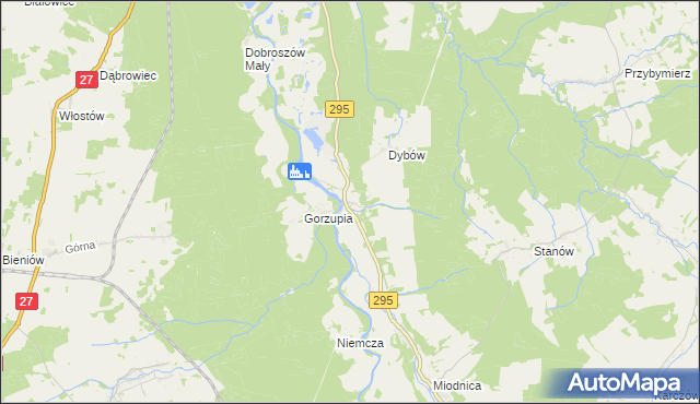 mapa Gorzupia Dolna, Gorzupia Dolna na mapie Targeo