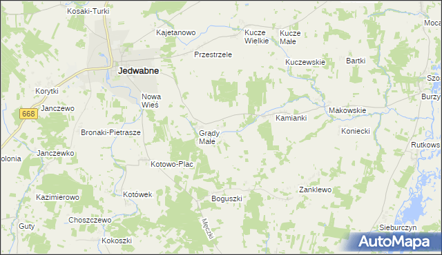 mapa Grądy Wielkie, Grądy Wielkie na mapie Targeo