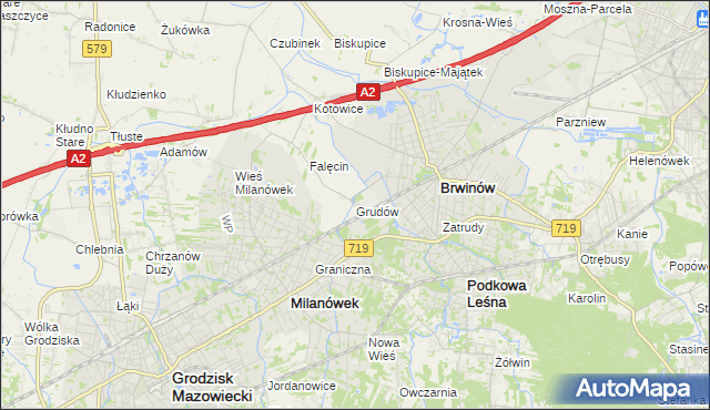 mapa Grudów, Grudów na mapie Targeo