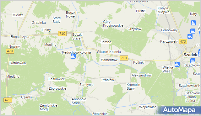 mapa Hamentów, Hamentów na mapie Targeo