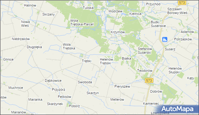 mapa Helenów Trębski, Helenów Trębski na mapie Targeo