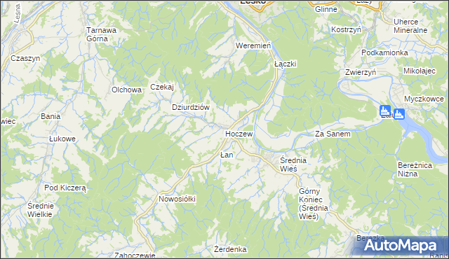 mapa Hoczew, Hoczew na mapie Targeo