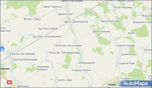 mapa Jabłoń-Piotrowce, Jabłoń-Piotrowce na mapie Targeo