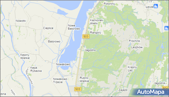 mapa Jagodno gmina Elbląg, Jagodno gmina Elbląg na mapie Targeo