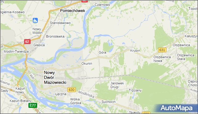 mapa Janówek Pierwszy, Janówek Pierwszy na mapie Targeo