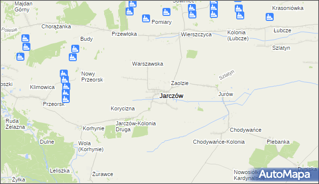 mapa Jarczów, Jarczów na mapie Targeo