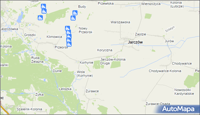 mapa Jarczów-Kolonia Druga, Jarczów-Kolonia Druga na mapie Targeo