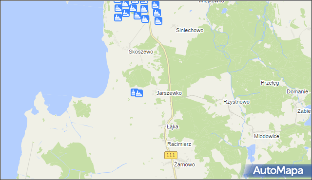 mapa Jarszewko, Jarszewko na mapie Targeo